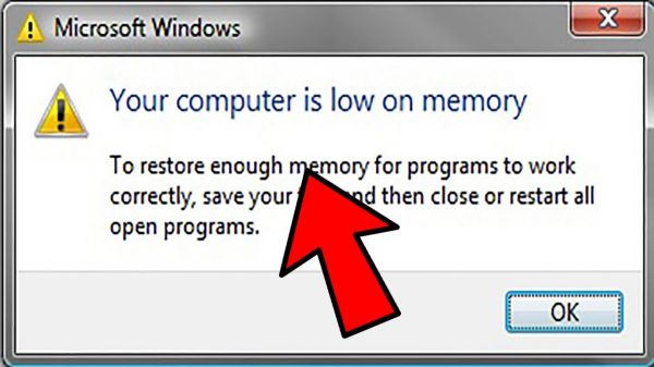 Fix “Your Computer Is Low on Memory” Error